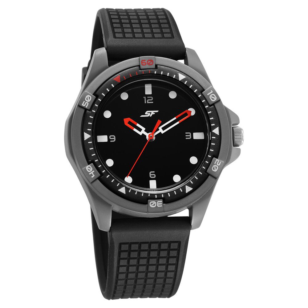 Fastrack black colour watches sales
