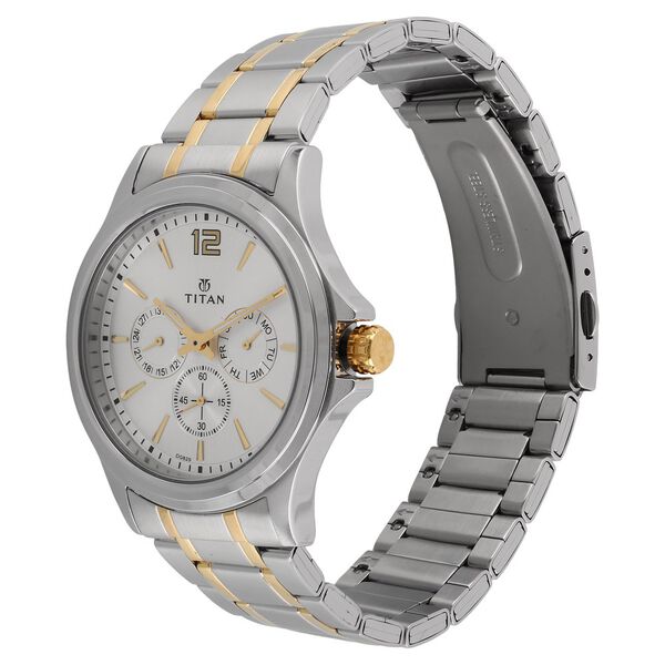 Titan Workwear Silver Dial Quartz Multifunction Stainless Steel Strap watch for Men - image number 1