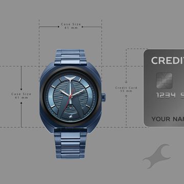 Fastrack Oceanyx Quartz Analog with Date Blue Dial Blue Strap Watch For Guys