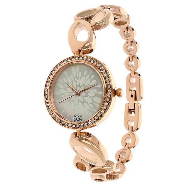 Titan Raga Garden of Eden Mother of Pearl Dial Analog Metal Strap watch for Women - image number 1