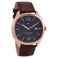 Tommy Hilfiger Quartz Analog with Date Blue Dial Leather Strap Watch for Men - image number 1