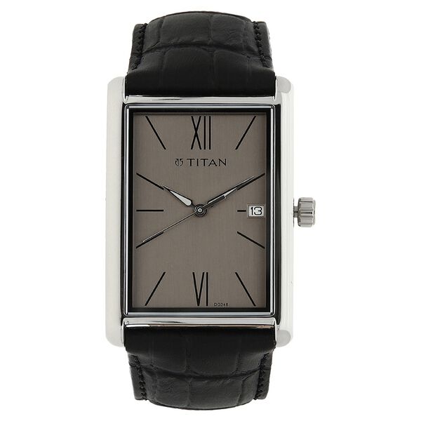 Buy Online Titan Workwear Grey Dial Analog Leather Strap watch for Men ...