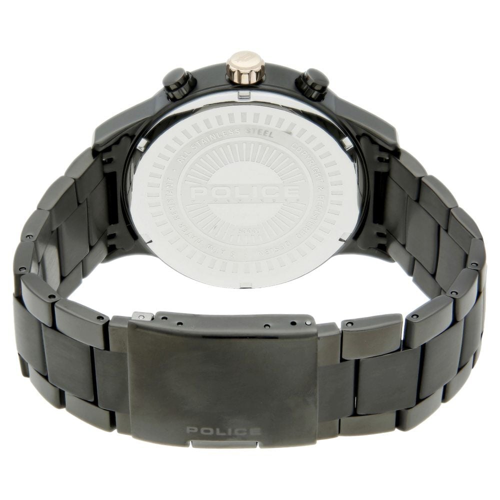 Buy Online Police Quartz Chronograph Brown Dial Metal Strap Watch