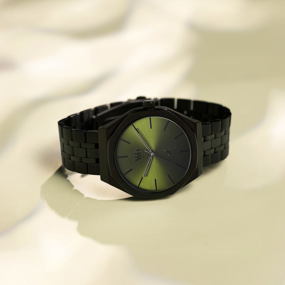Fastrack Vyb Challenger Quartz Analog Green Dial Metal Strap Watch For Guys-picture-20