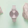 Fastrack Vyb Bliss Quartz Analog Sand Dial Metal Strap Watch For Girls - image number 0