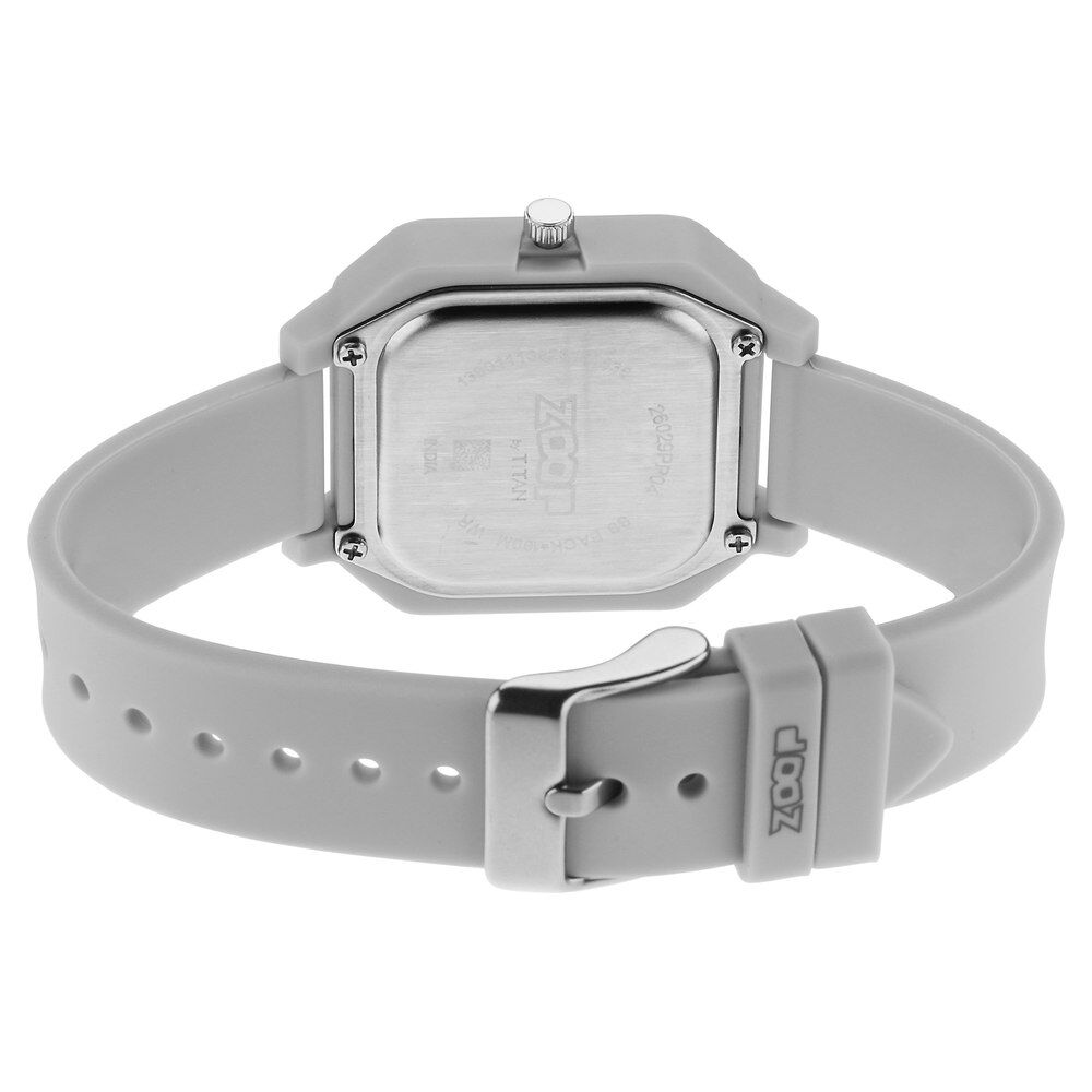 Buy Online Zoop Analog Watch with Grey Dial & Grey Strap for Girls