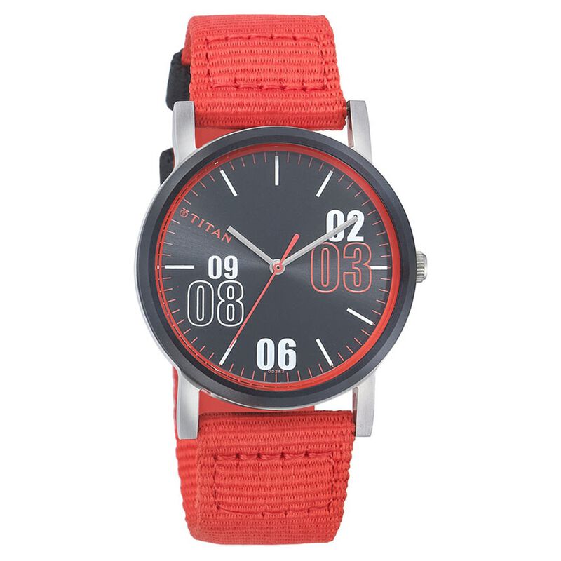 Titan Quartz Analog Black Dial Leather Strap Watch for Women