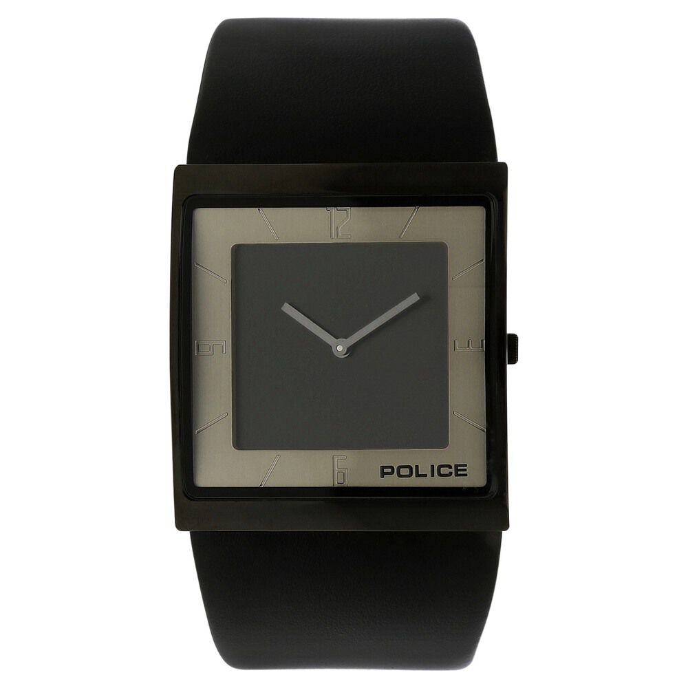 Buy Online Police Quartz Analog Black Dial Leather Strap Watch for Men ncpl13678msb02 Titan