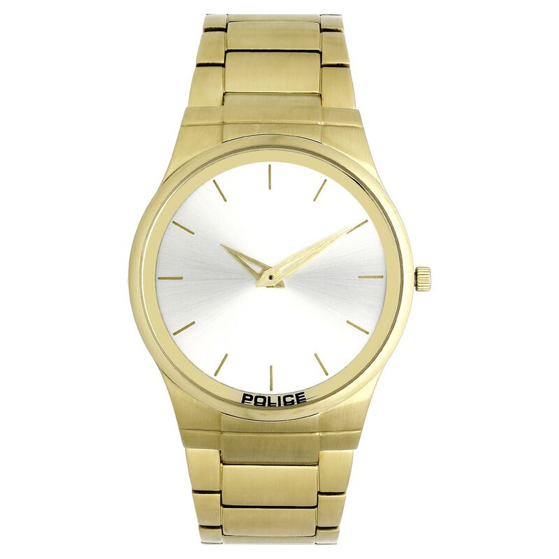 Police Quartz Analog Silver Dial Metal Strap Watch for Men