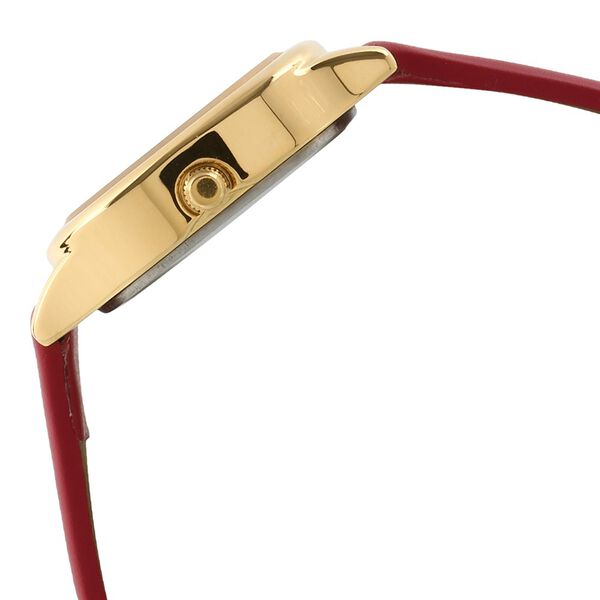 Sonata Quartz Analog Red Dial Leather Strap Watch for Women - image number 2