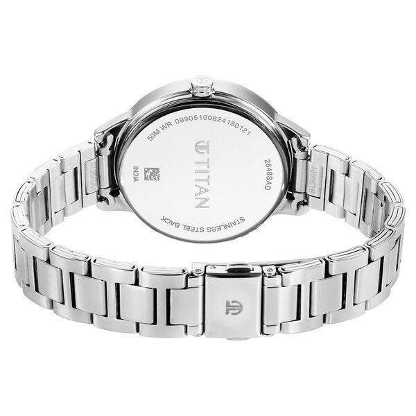 Titan Razzle Dazzle Quartz Analog Mauve Dial Stainless Steel Strap Watch For Women - image number 4