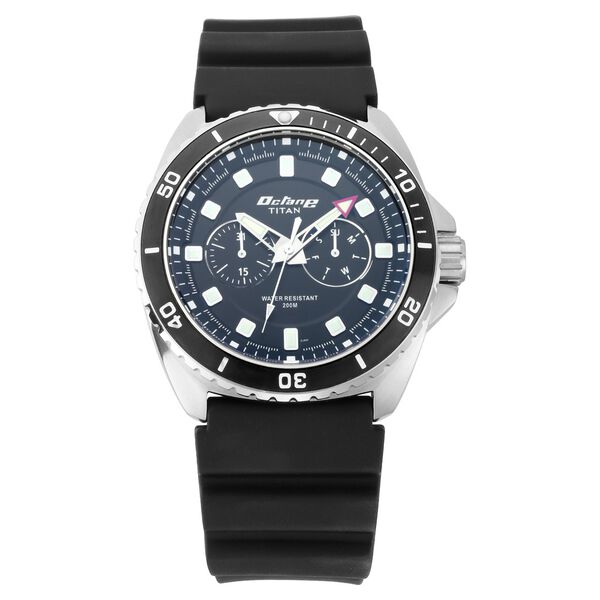 Titan Octane Hyper Lume Black Dial Analog TPU Strap watch for Men - image number 1