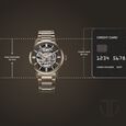 Titan See-Through Skeletal Automatic Analog with Black Dial Copper Brown Stainless Steel Strap Watch for Men - image number 3
