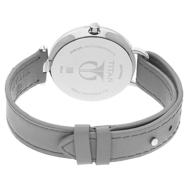 Titan Quartz Multifunction Grey Dial Leather Strap Watch for Women - image number 4