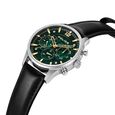 Police Quartz Multifunction Green Dial Black Leather Strap Watch For Men - image number 1
