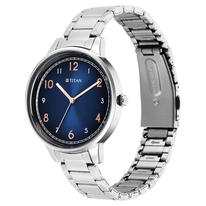 Titan Trendsetters Blue Dial Women Watch With Stainless Steel Strap - image number 2