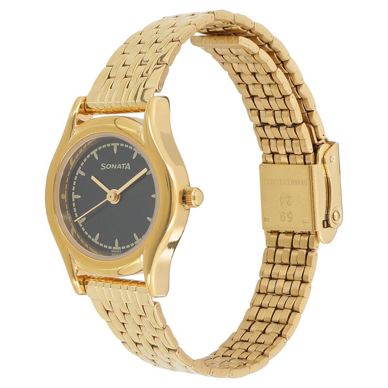 Sonata Essentials Champagne Dial Women Watch With Stainless Steel Strap - image number 1