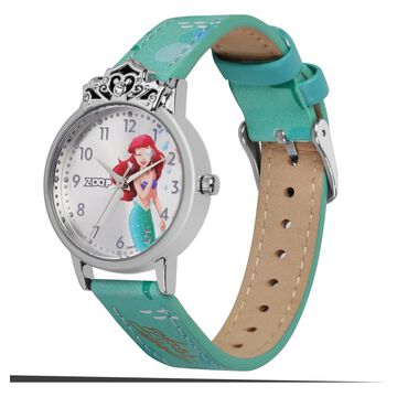 Zoop By Titan Disney Princess Quartz Analog Silver Dial Leather Strap Watch For Kids