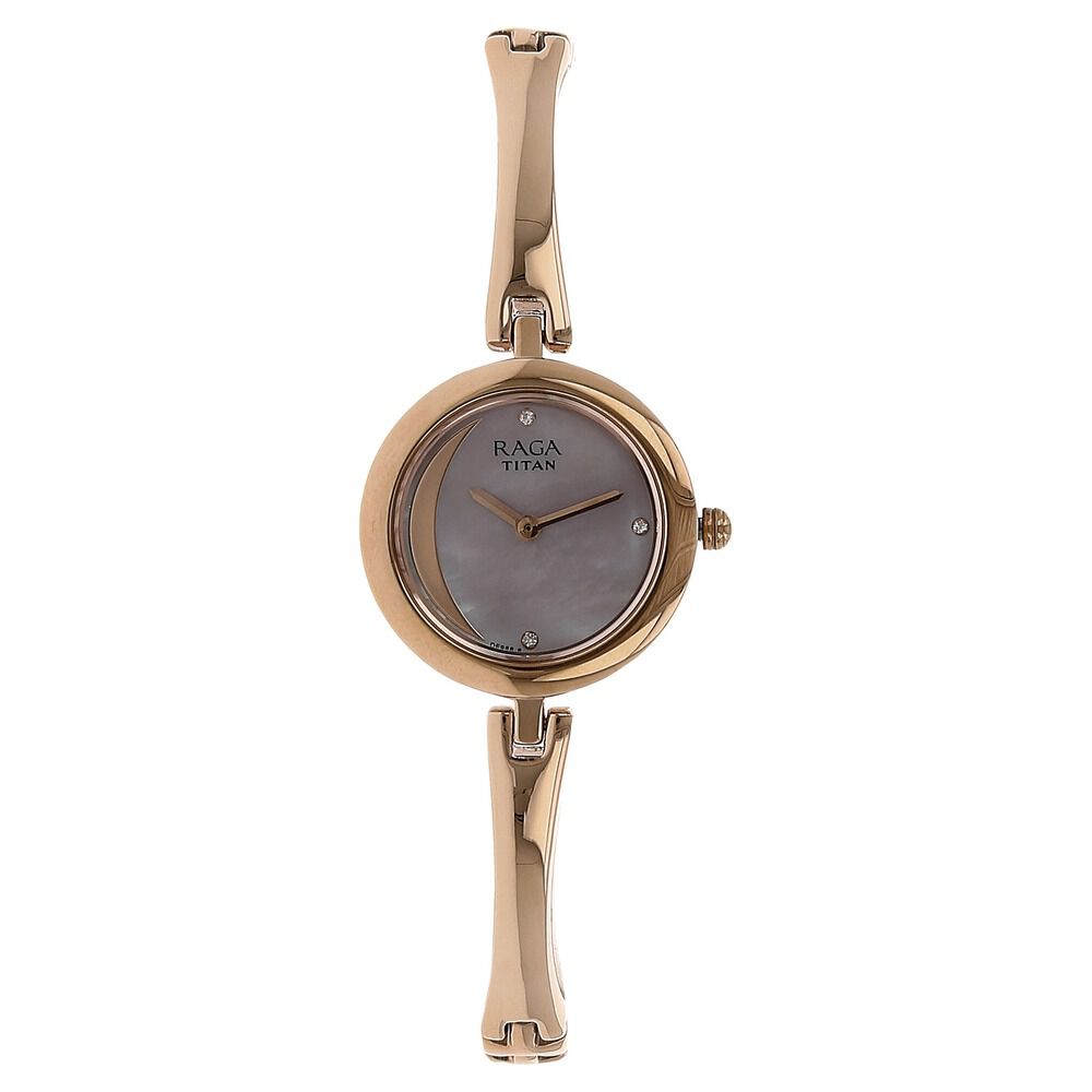 Buy Online Titan Raga Moonlight Mother of Pearl Dial Women Watch With Metal Strap nl2553wm01 Titan