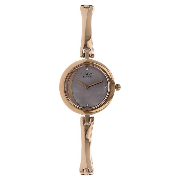 Titan Raga Moonlight Mother of Pearl Dial Women Watch With Metal Strap - image number 0