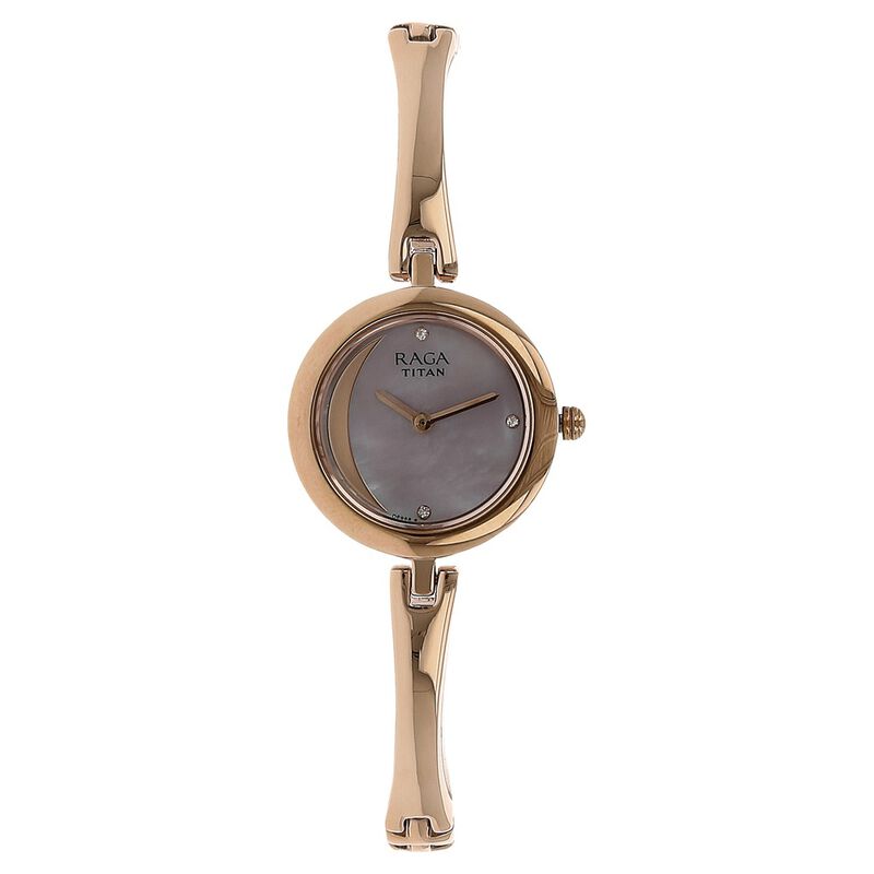 Titan Raga Moonlight Mother of Pearl Dial Women Watch With Metal Strap
