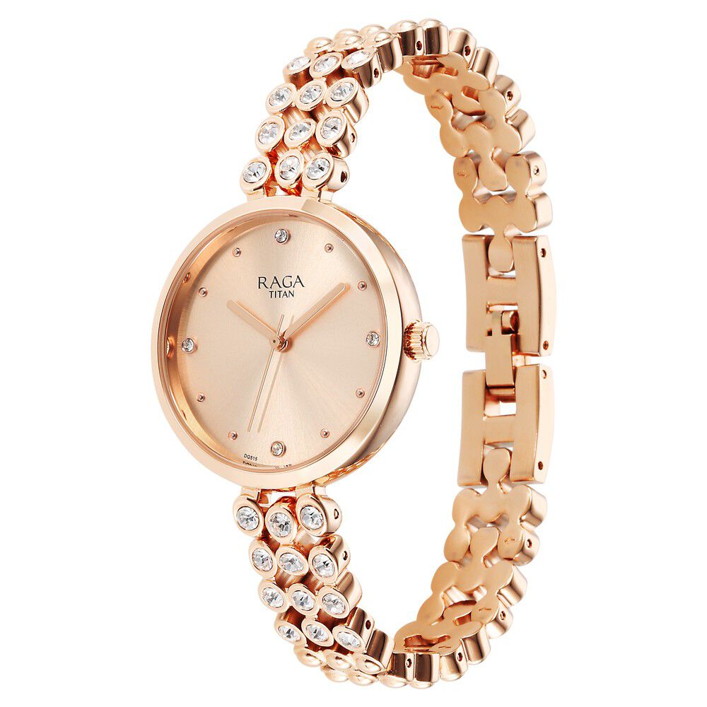 Titan raga rose gold with bracelet new arrivals