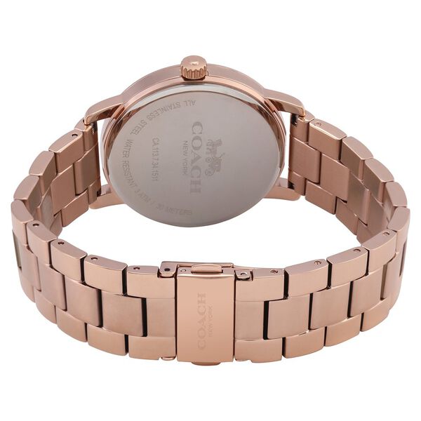Coach Quartz Analog Rose Gold Dial Stainless Steel Strap Watch for Women - image number 4