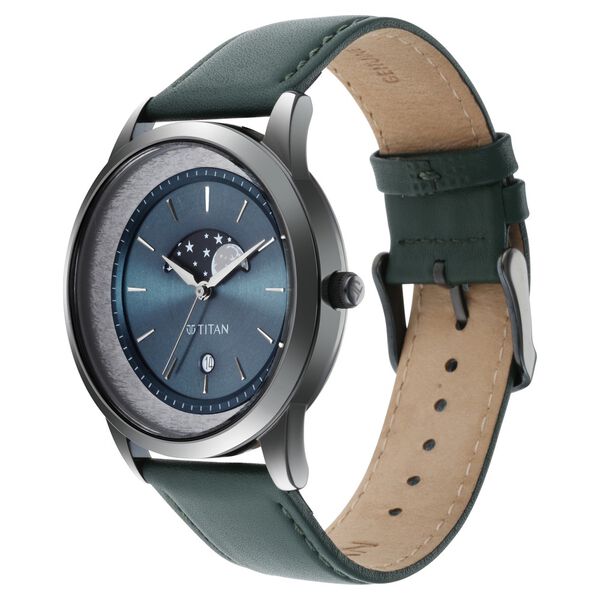 Buy Online Titan Quartz Analog Leather Strap Watch for Men - 1806ql02 ...