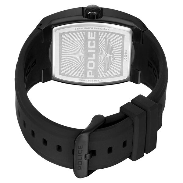 Police Quartz Multifunction Grey Dial Black Silicone Strap Watch for Men - image number 2