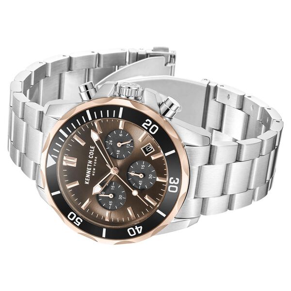Kenneth Cole Quartz Chronograph Brown dial Metal Strap Watch for Men - image number 2