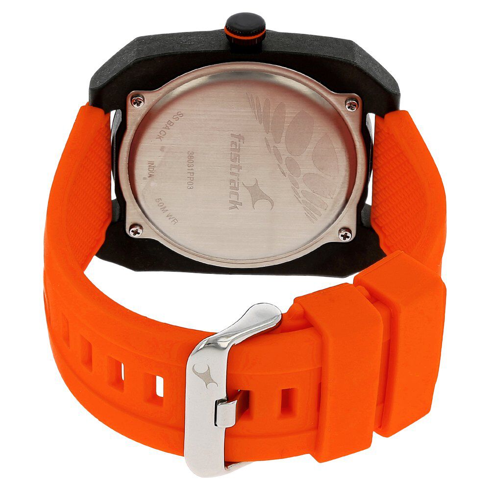 Buy Online Fastrack Light Weight Quartz Analog Black Dial Silicone Strap Watch for Guys nj38031pp03j Titan
