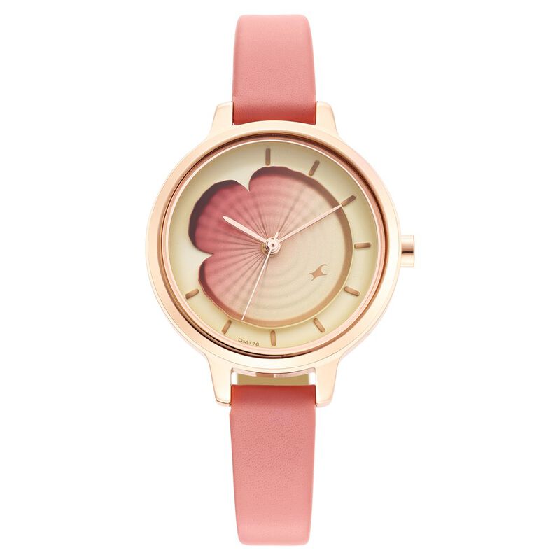 Fastrack Uptown Retreat Quartz Analog Multicoloured Dial Leather Strap Watch for Girls - image number 2