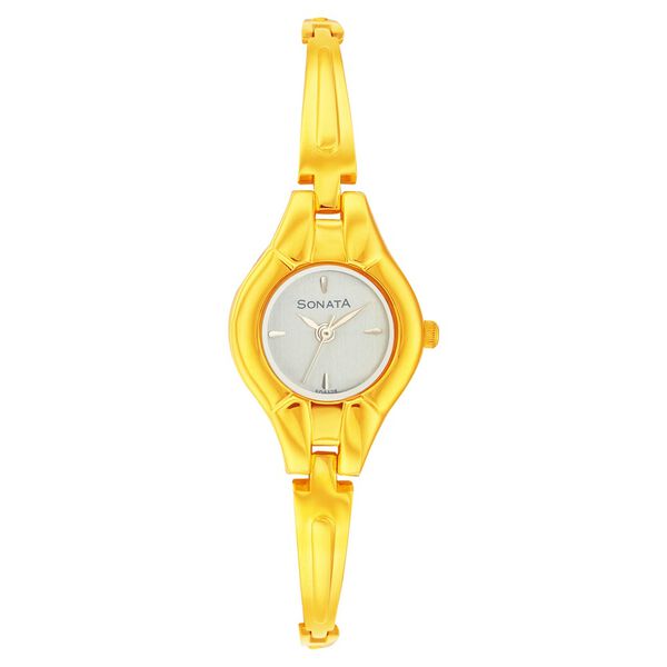 Sonata Quartz Analog Champagne Dial Strap Watch for Women - image number 0