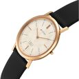 Edge Dynasty Quartz Analog White Dial Black Leather Strap Watch For Men - image number 3