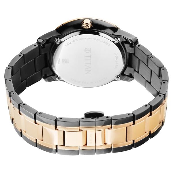 Titan Royale Quartz Multifunction Marble Dial Dual-Tone Stainless Steel Strap Watch for Men - image number 4