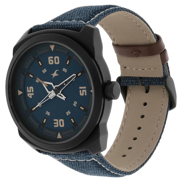 Fastrack Quartz Analog Blue Dial Fabric Strap Watch for Guys - image number 1