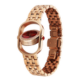 Titan Raga Paris, with Love Quartz Analog Red Mirror Polished Dial Rose Gold Stainless Steel Strap Watch For Women - image number 4