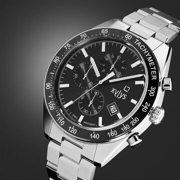Xylys Velocita Swiss Chronograph Stainless Steel Black Dial Watch for Men