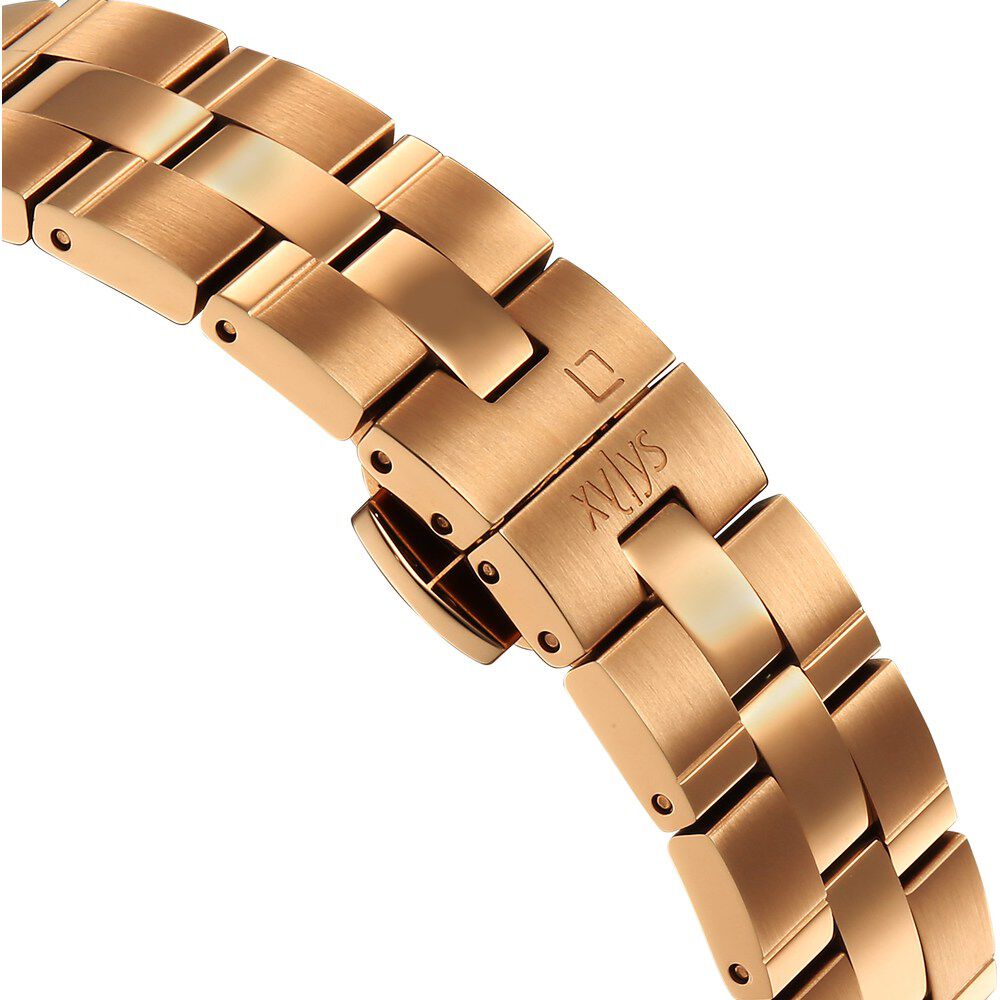 maron Buy Online Xylys Swiss Quartz Maroon Dial Rose Gold Stainless