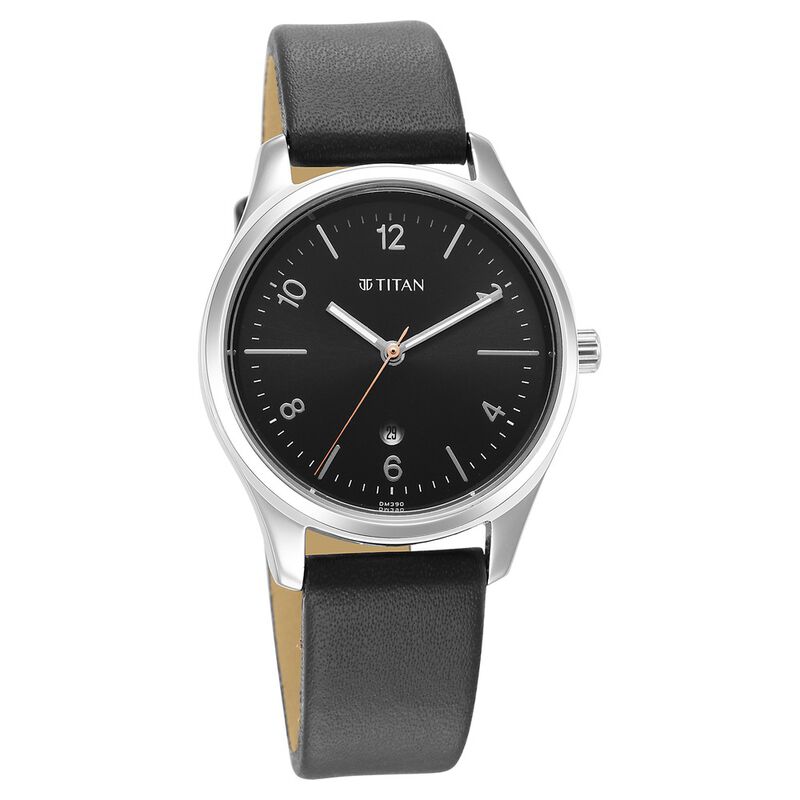 Titan Urban Anthracite Dial Analog Leather Strap watch for Women