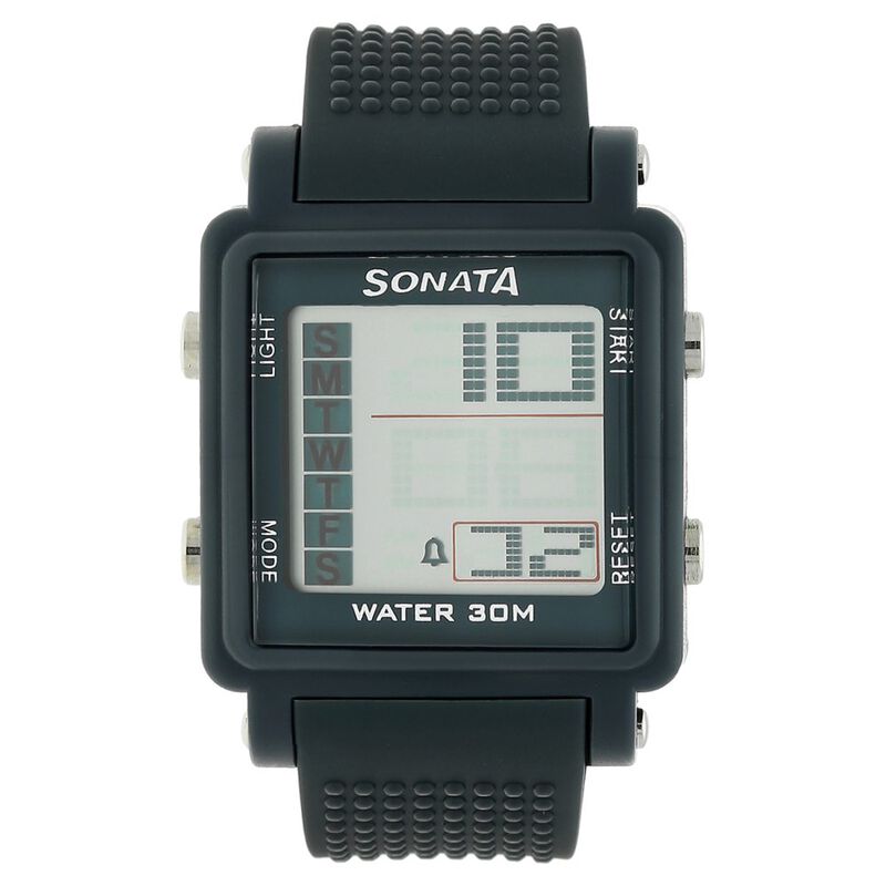 SF Digital Dial Grey Plastic Strap Watch for Men