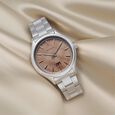 Titan Palette Of Time Quartz Analog with Date Orange Dial Stainless Steel Strap Watch For Men - image number 0