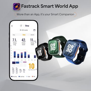 Fastrack Navstar Smartwatch 1.85" inch AMOLED Display, AI Chat, AI Watchface, Offline Voice Commands, Functional Crown