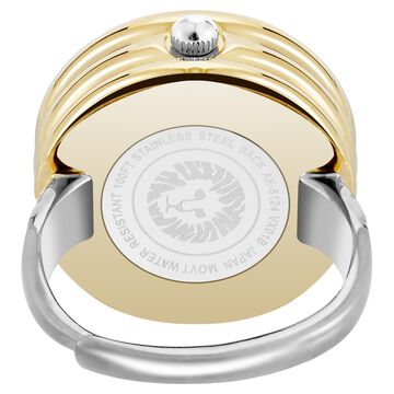 Anne Klein Quartz Analog Silver Dial Silver Metal Ring Watch For Women