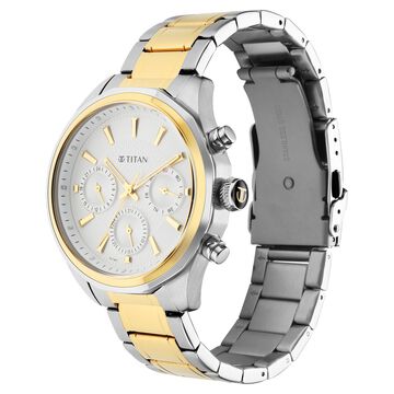 Titan Regalia Opulent Multifunction Silver Dial Silver Stainless Steel Strap Watch For Men