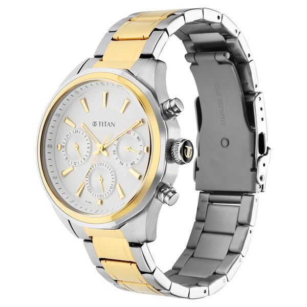 Titan Regalia Opulent Multifunction Silver Dial Silver Stainless Steel Strap Watch For Men - image number 2