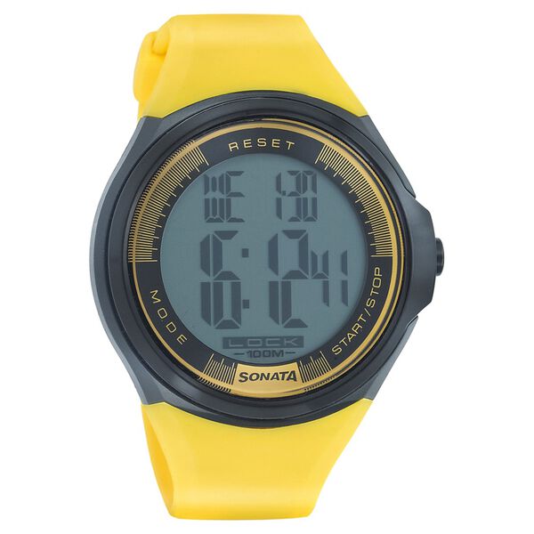 SF Digital Dial Yellow Plastic Strap Watch for Men - image number 0
