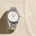 Sonata Poze Quartz Analog White Dial Metal Strap Watch For Men - image number 0