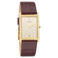 Titan Nebula Ultraslim 18k Gold Analog Diamond studded Bezel Leather Strap Watch for Men - image number 0