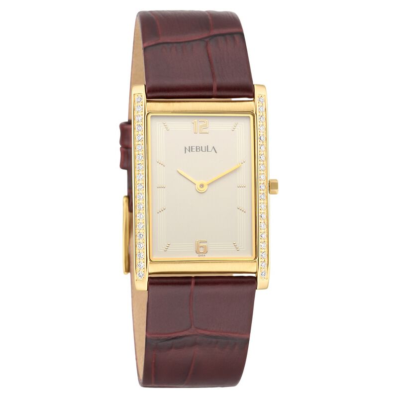 Titan Nebula Quartz Analog 18 Karat Solid Gold Watch for Men - image number 0